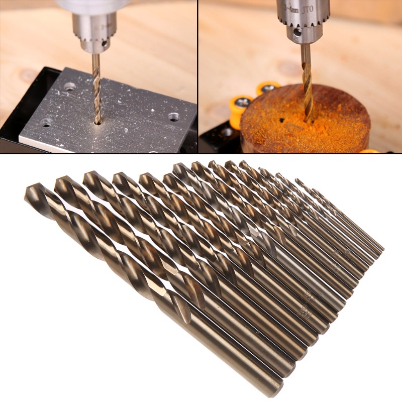 Bộ 15 Mũi Khoan Thép Gió M35 1.5-10mm Tốc Độ Cao