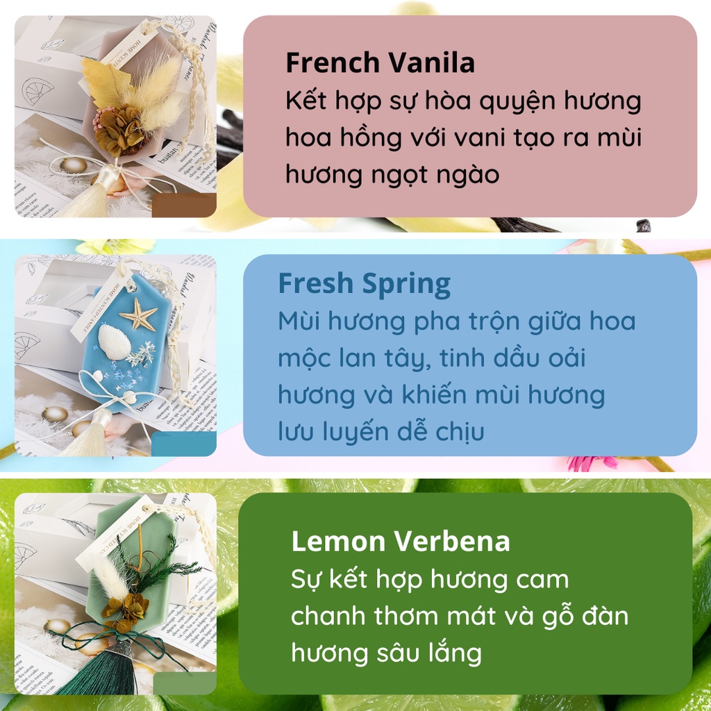 Sáp Thơm Phòng VaromaS Treo Tủ Quần Áo Khử Mùi Ẩm Mốc Khử Mùi Không Khí Treo Phòng Bàn Làm Việc Làm Quà Tặng ST03 50g