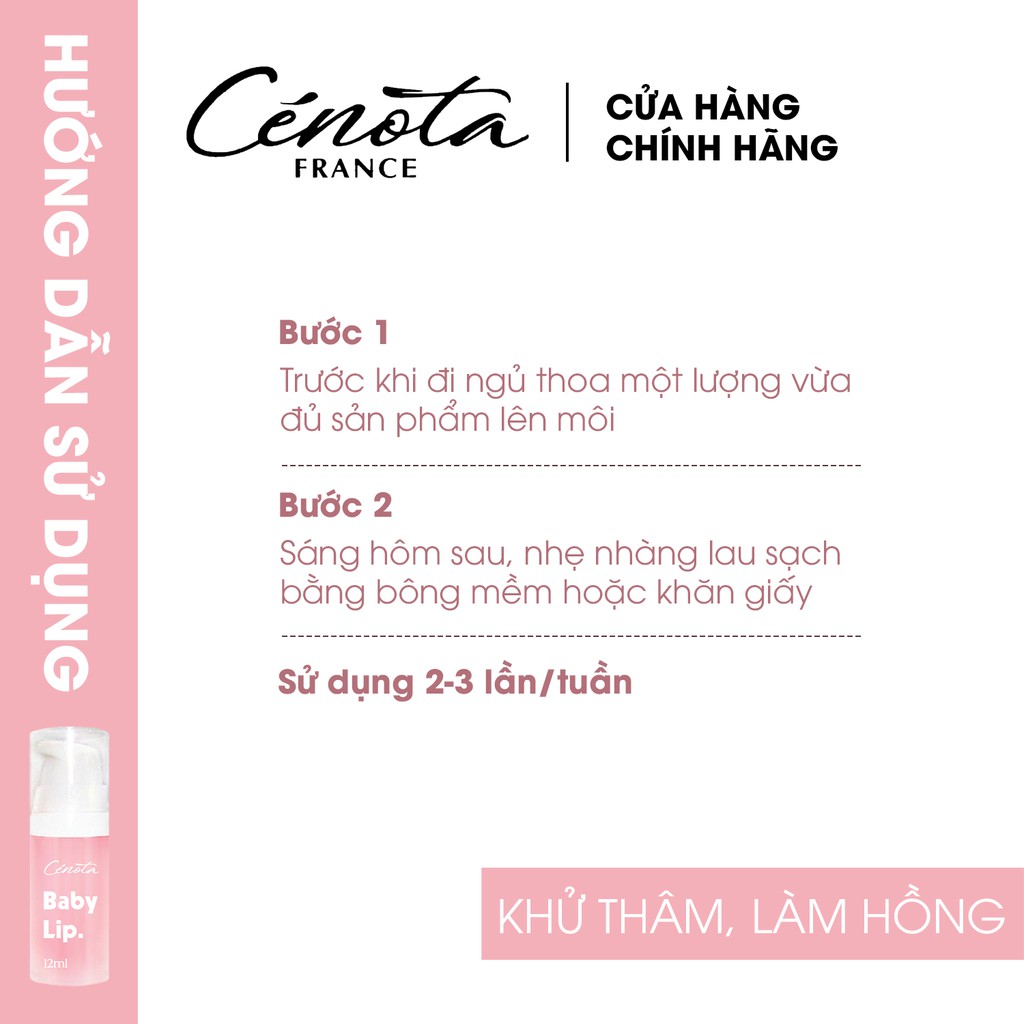 Kem khử thâm Tẩy da chết Làm hồng môi Cenota Baby Lip | BigBuy360 - bigbuy360.vn