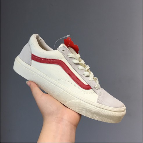 Giày Thể Thao Van Kẻ Đỏ Sneaker Nam Nữ 11