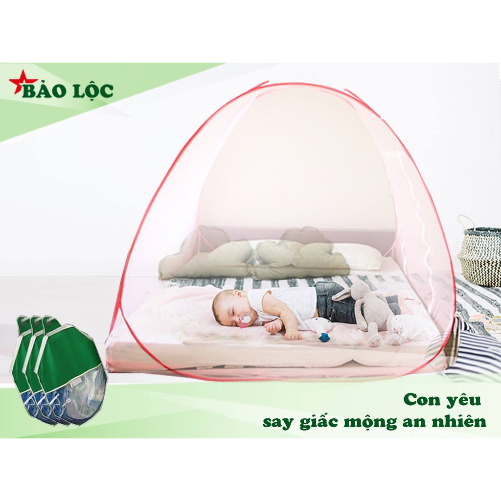 Mùng Chụp Tự Bung Cao Cấp Bảo Lộc Đỉnh Chóp Nhọn 1m2 x 2m