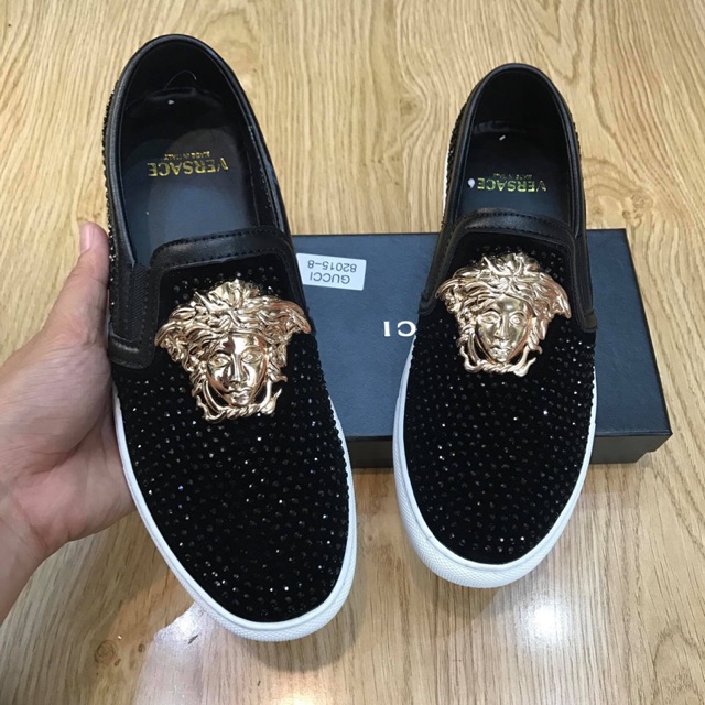 Giày slip on đính đá nam