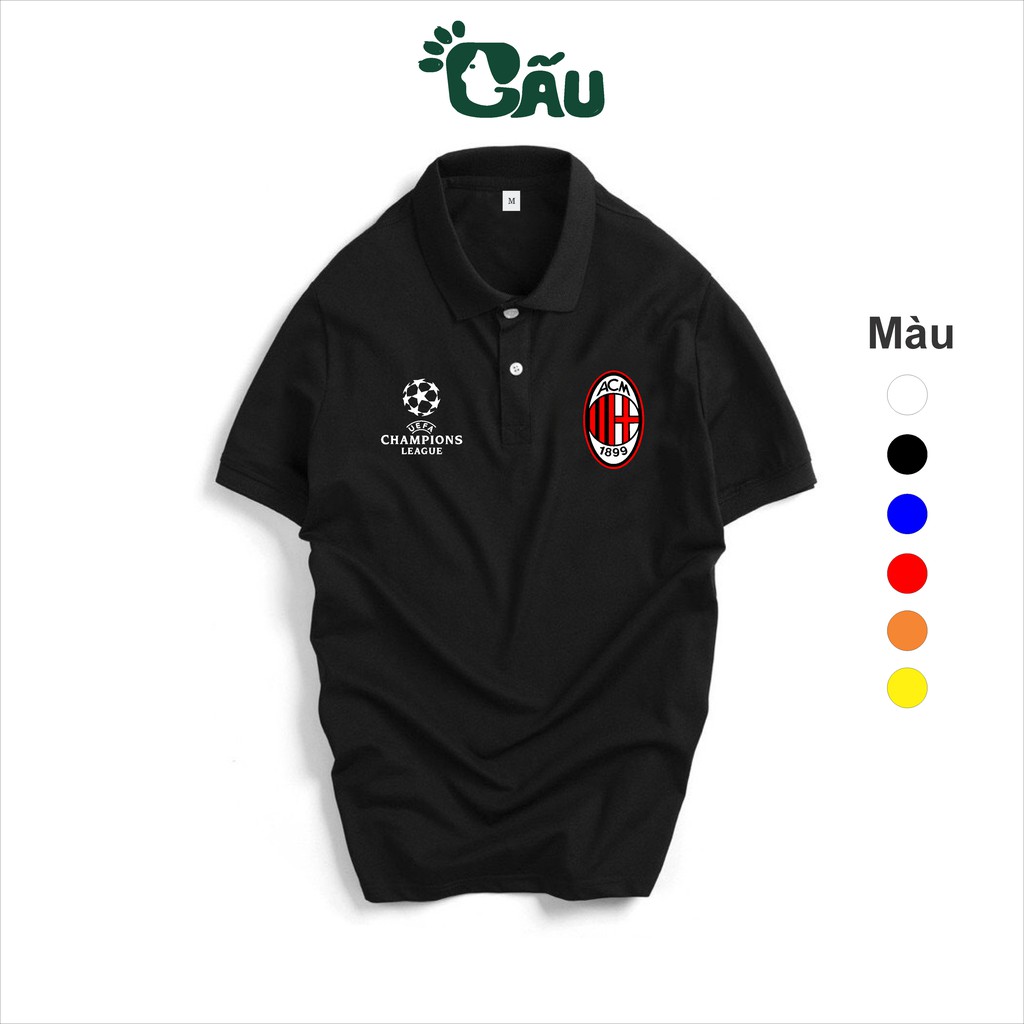 Áo thun Polo GẤU 194 Real - Barcelona - VietNam - Cheleas Unisex vải cá sấu Poly co dãn 4 chiều dày dặn form gerular fit