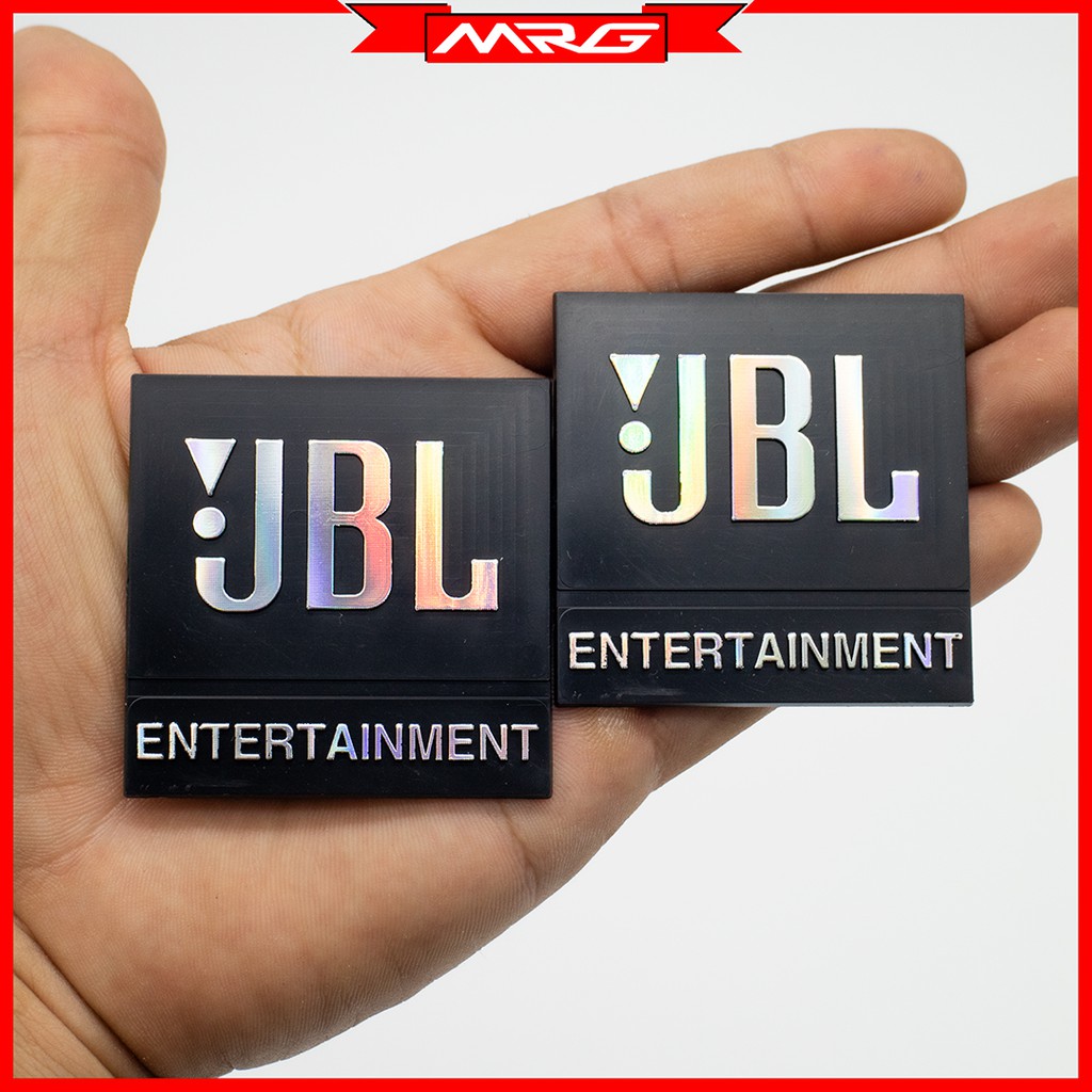 Tem JBL giá 2 cái, vuông 5cm, nhựa cứng màu đen - MrG