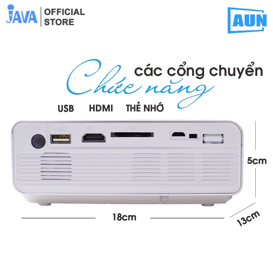 [VIDEO THỰC TẾ CHIẾU MÁY] Máy chiếu mini AUN C40 hỗ trợ fullhd 1080p và kết nối với điện thoại, laptop, máy tính