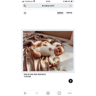 [Chọn Mẫu][0-3M] Bodysuit/Bodychip cho bé sơ sinh ZARA
