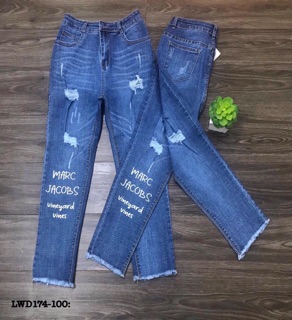 Jean lửng rách form 9 tấc Bigsize