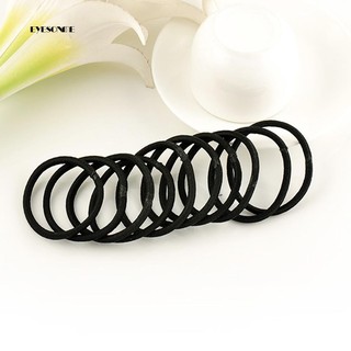 Set 100 dây thun cột tóc màu đen trơn đơn giản cá tính 4cm