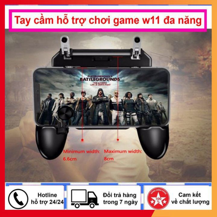 Tay Cầm Chơi Game SP PUBG Cao Cấp Có Quạt Tản Nhiệt Kiêm Sạc Dự Phòng SP+ "