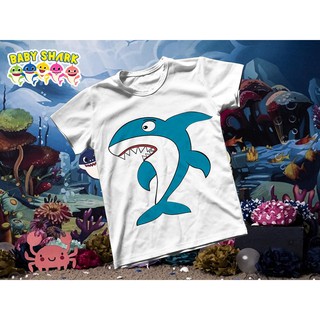 Áo thun Cotton Unisex - Movie - Baby Shark - cá mập ngạc nhiên
