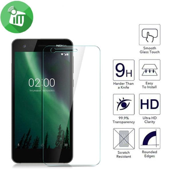 [Ảnh Thật] Kính CL NOKIA 2 Cường Lực mài cạnh 2.5D 9H-0.26mm