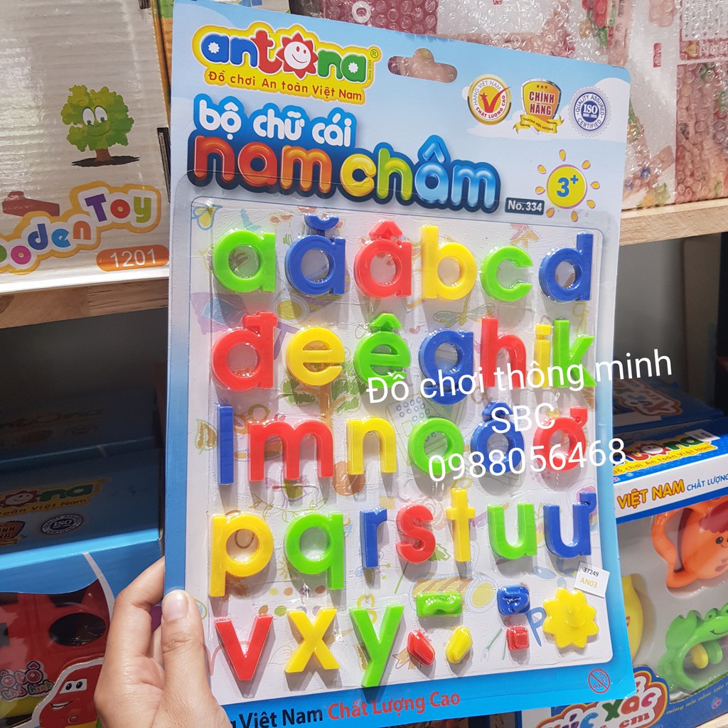 Bảng chữ số, chữ cái nam châm chữ hoa và chữ thường