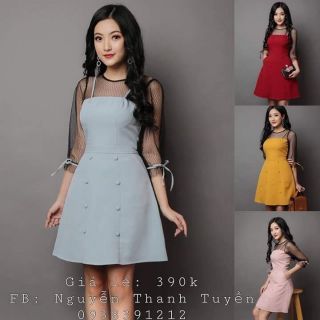 Đầm phối lưới xinh
