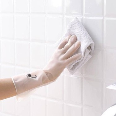 GĂNG TAY RỬA BÁT LÀM VIỆC NHÀ IN HÌNH CON HƯƠU SIÊU DAI BỀN