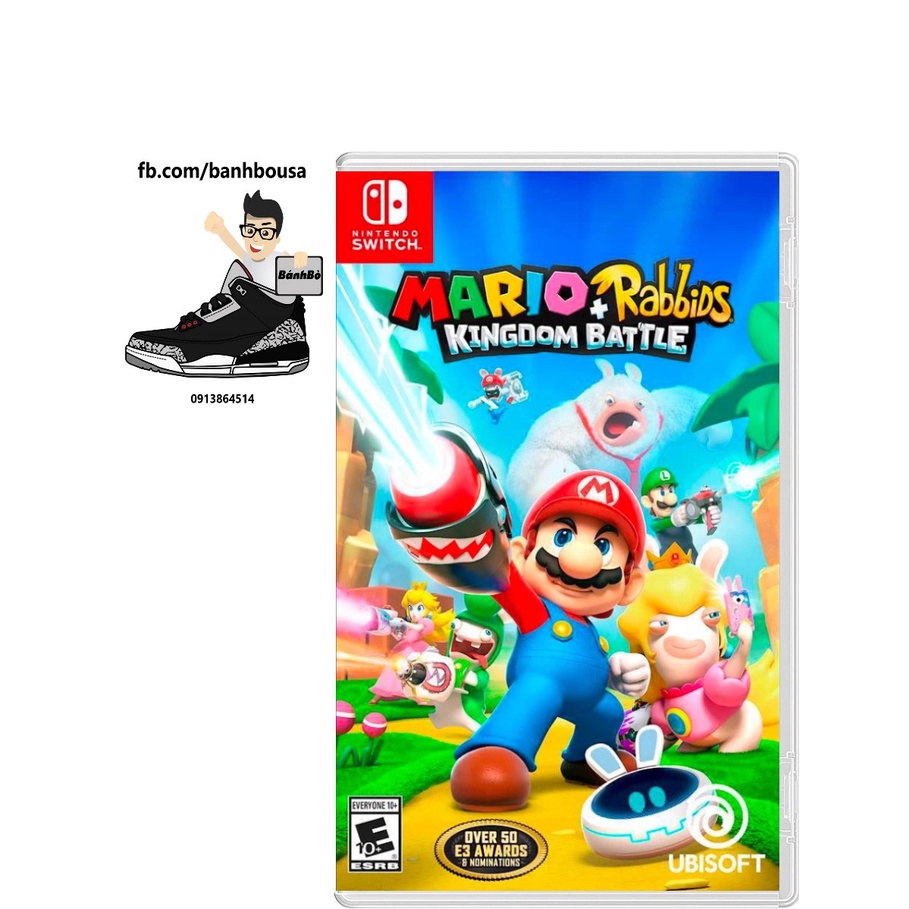 Trò chơi game Nintendo Switch Rabbits Mario Rabbit Kingdoom RABBIDS KINGDOM BATTLE 2nd used còn mới