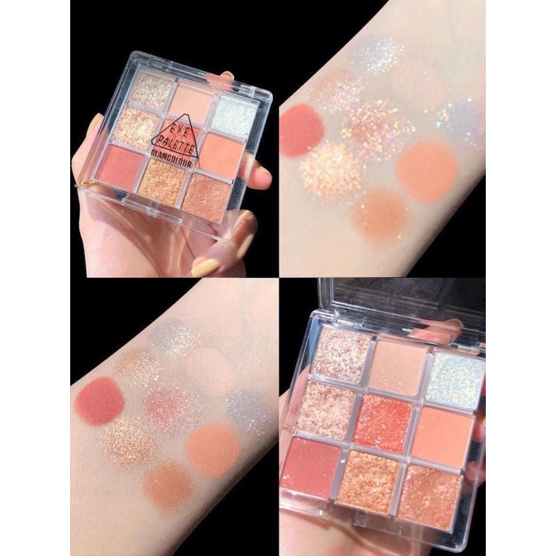 Bảng 9 màu phấn mắt ánh nhũ
