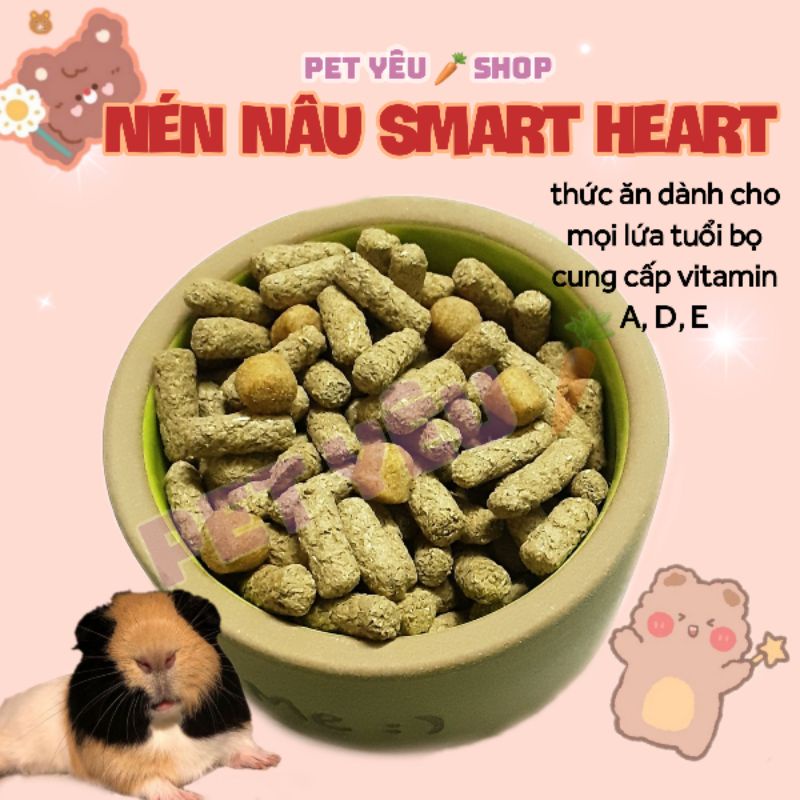 Cỏ nén Smart heart (Thái) (3KG chiết )❤️ Freeship❤️ thức ăn bọ có thai chăm sóc con và bọ dưới 6 tháng