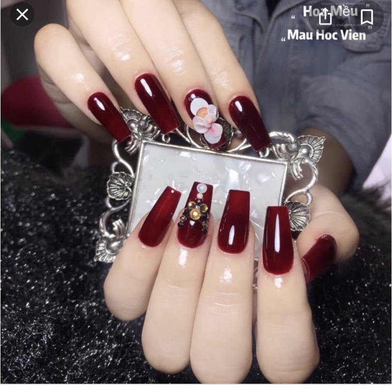 Sơn gel màu đỏ bóng kính-màu thạch đỏ rượu vang