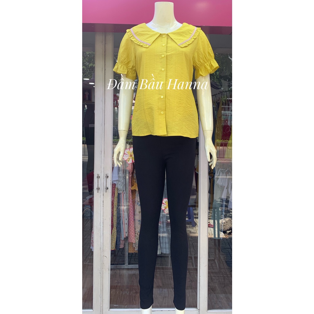 [Size 40-80kg] Áo bầu công sở dễ thương kiểu trẻ có size từ 40-80kg vải sợi cotton thấm mồ hôi tốt thoáng mát