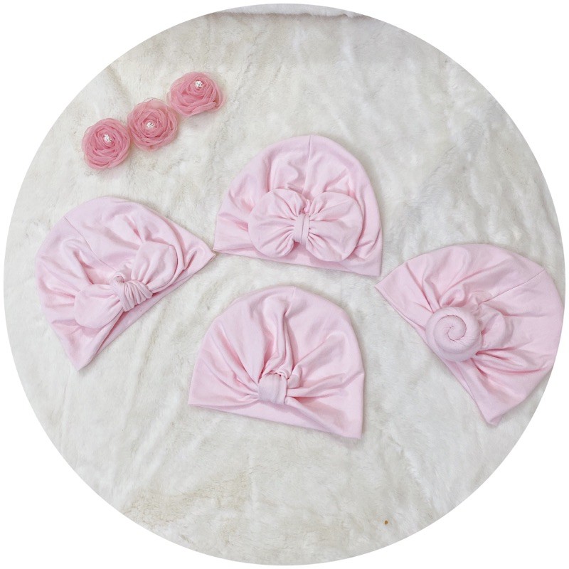 turban bé gái- hồng baby (sz 4-8kg/6-12)