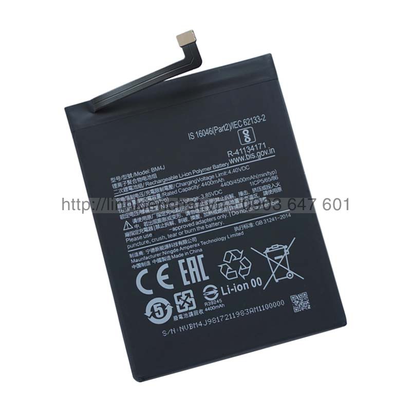 Pin Xiaomi Redmi Note 8 Pro BM4J 4500mAh Zin - Hàng nhập Khẩu