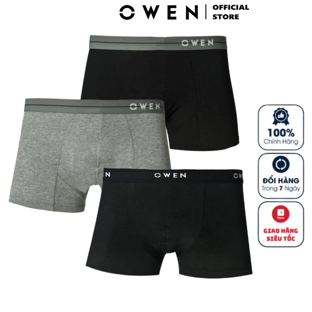 Sịp đùi quần lót nam boxer OWEN quần xì chất Cotton cao cấp mềm mại co giãn thấm hút khử mùi không gây kích ứng da