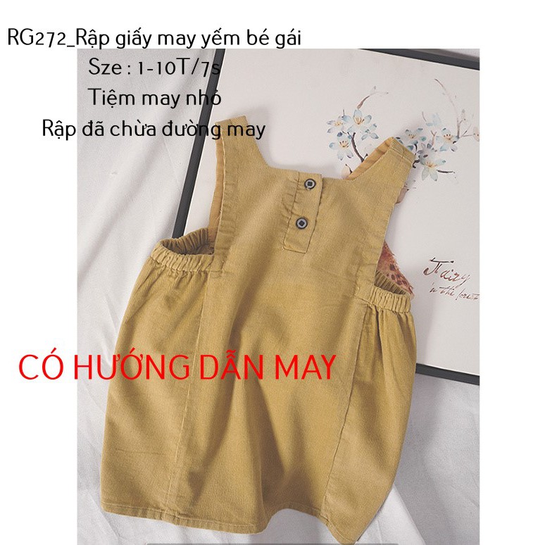 RG272_Rập giấy may yếm bé gái