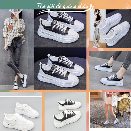 Giày sneaker độn đế 5p năng động dành cho nữ phong cách Hàn Quốc (KM08)