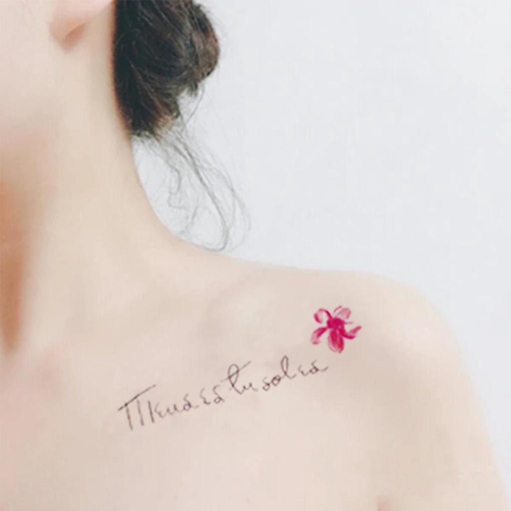 Hình Xăm Dán Tạm Thời Hình Hoa Anh Đào Chống Thấm Nước Phong Cách Cổ Điển