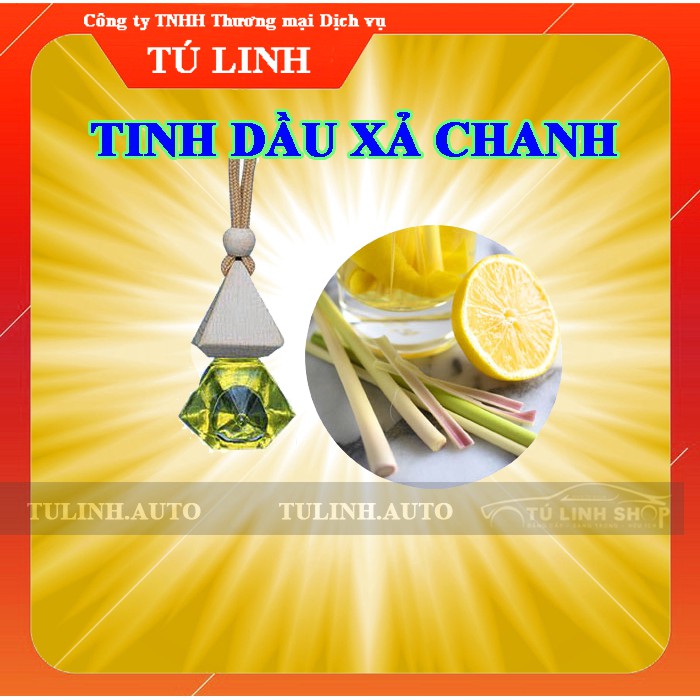 [Mã LIFEAUMAY giảm 10% tối đa 30k đơn 150k] Tinh dầu treo xe ô tô hương sả chanh,