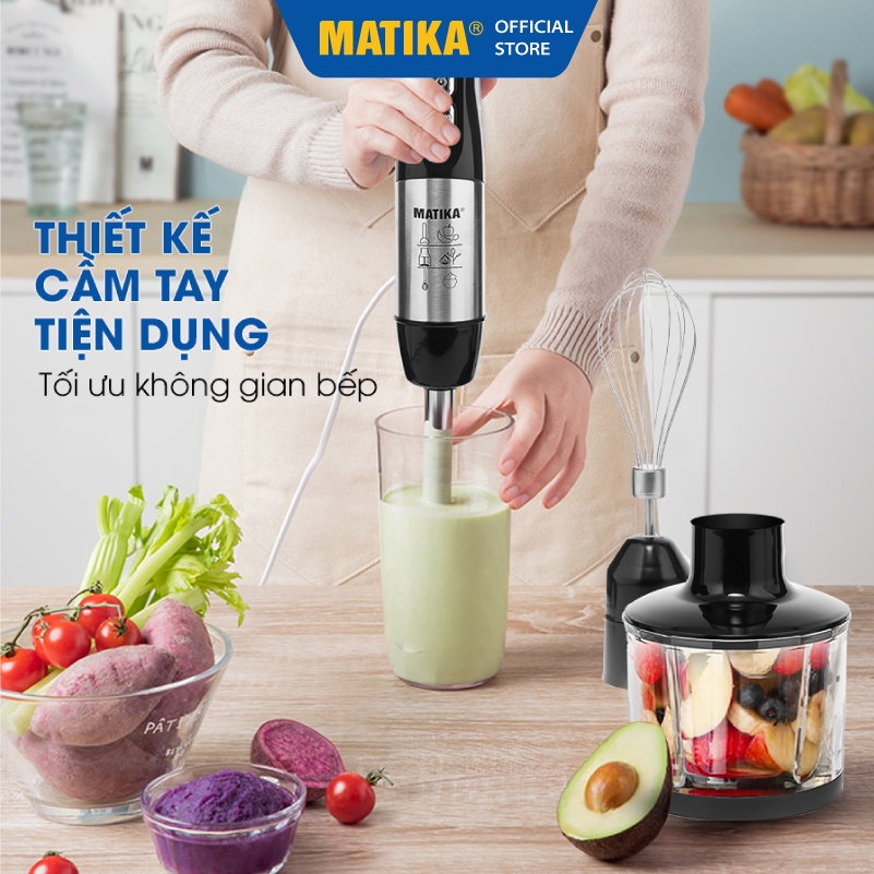 Máy Xay Sinh Tố Cầm Tay MATIKA Đa Năng MTK-3131