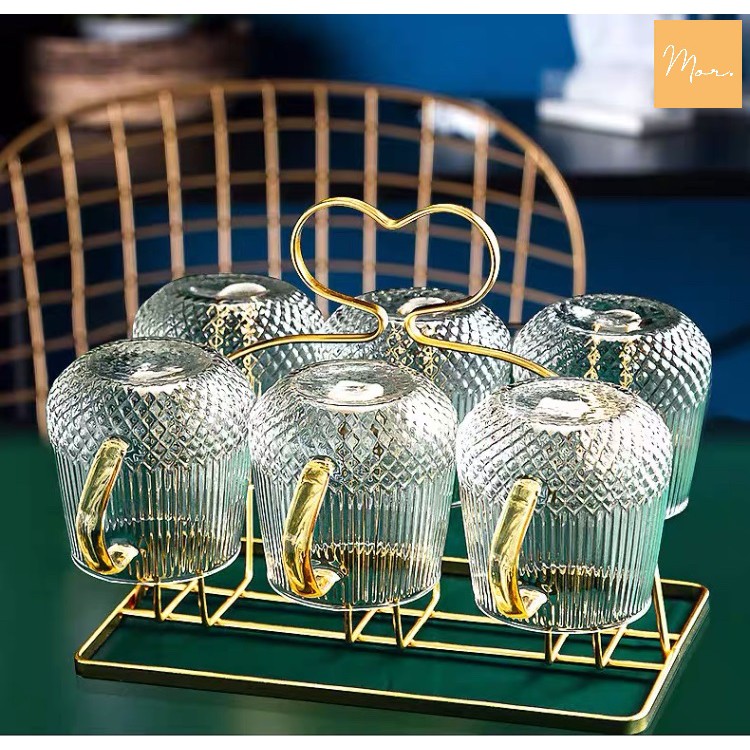 Bộ bình nước thủy tinh vân sọc - 1.6L