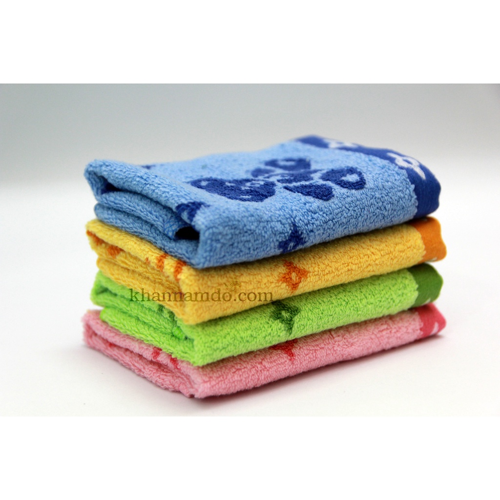 Khăn mặt trẻ em Nam Đô họa tiết dễ thương cotton mềm mại an toàn cho da kích thước 30x30cm -31006