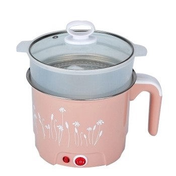 Ca Nấu Mì, Nấu Cơm Đa Năng Có Tay Cầm 1,8L - Nồi Lẩu Điện Mini Kèm Giá Hấp Nhựa, Ca Mỳ Đa Năng