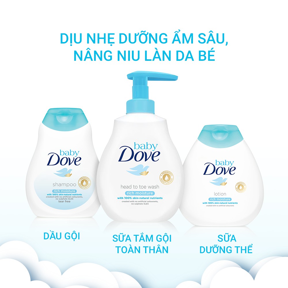 Sữa tắm gội toàn thân Baby Dove nuôi dưỡng chuyên sâu 200ml | BigBuy360 - bigbuy360.vn