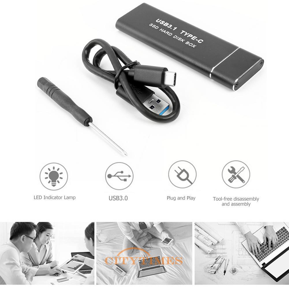 Hộp Đựng Ổ Cứng Ssd Usb3.1 Type C Sang M.2 Ngff | BigBuy360 - bigbuy360.vn