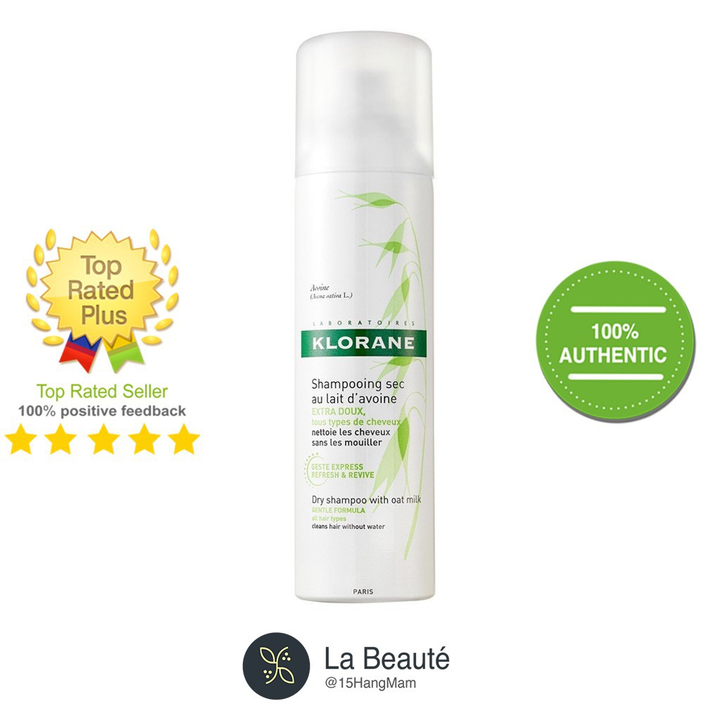 Klorane Shampooing Sec Extra-Doux Dry Shampoo - Dầu Gội Khô Cho Tóc Thường 150ml