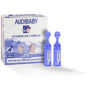 Dung dịch làm sạch tan ráy tai AudiBaby hộp 2ml x 10 ống - mẫu mới