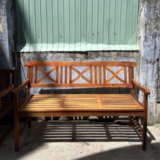 Ghế gỗ băng dài bench sân vườn, ghế ngoài trời kích thước 1m6x55