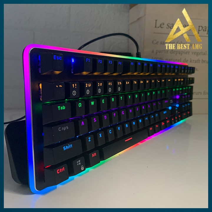 Bàn Phím Cơ Máy Tính PC Gaming LED RGB Đổi Màu ROYAL KLUDGE RK919 Chơi Game Laptop Keyboard Có Dây