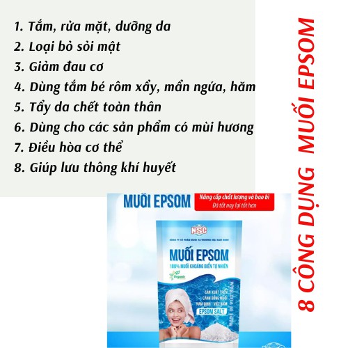 Muối Epsom Muối Spa Tắm Rửa Mặt Dưỡng Da 200gr