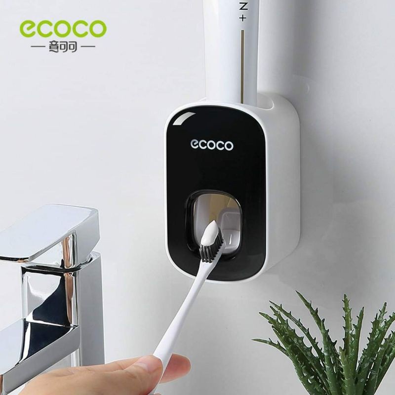 Bộ nhả kem đánh răng đơn cao cấp Ecoco nhỏ gọn, tiện lợi treo nhà tắm