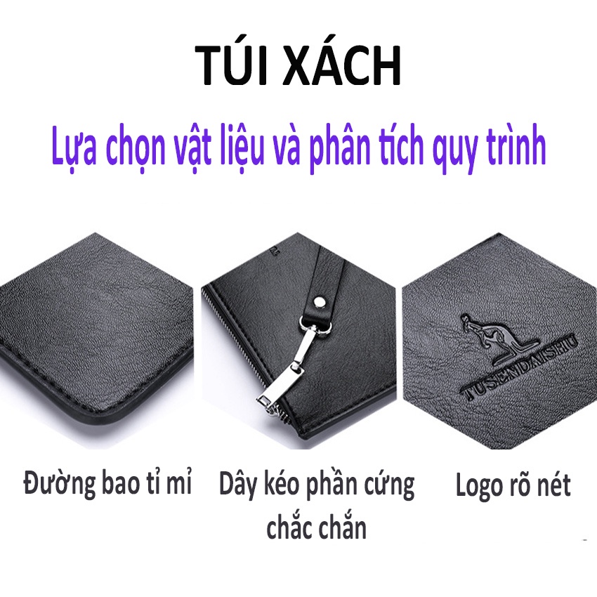 Ví Nữ Cầm Tay Tuxa Da Cao Cấp Chống Chày Xước Nước Đựng Điện Thoại Ipad Đi Tiệc Làm Bóp Nam Nữ Tuxa Store | BigBuy360 - bigbuy360.vn