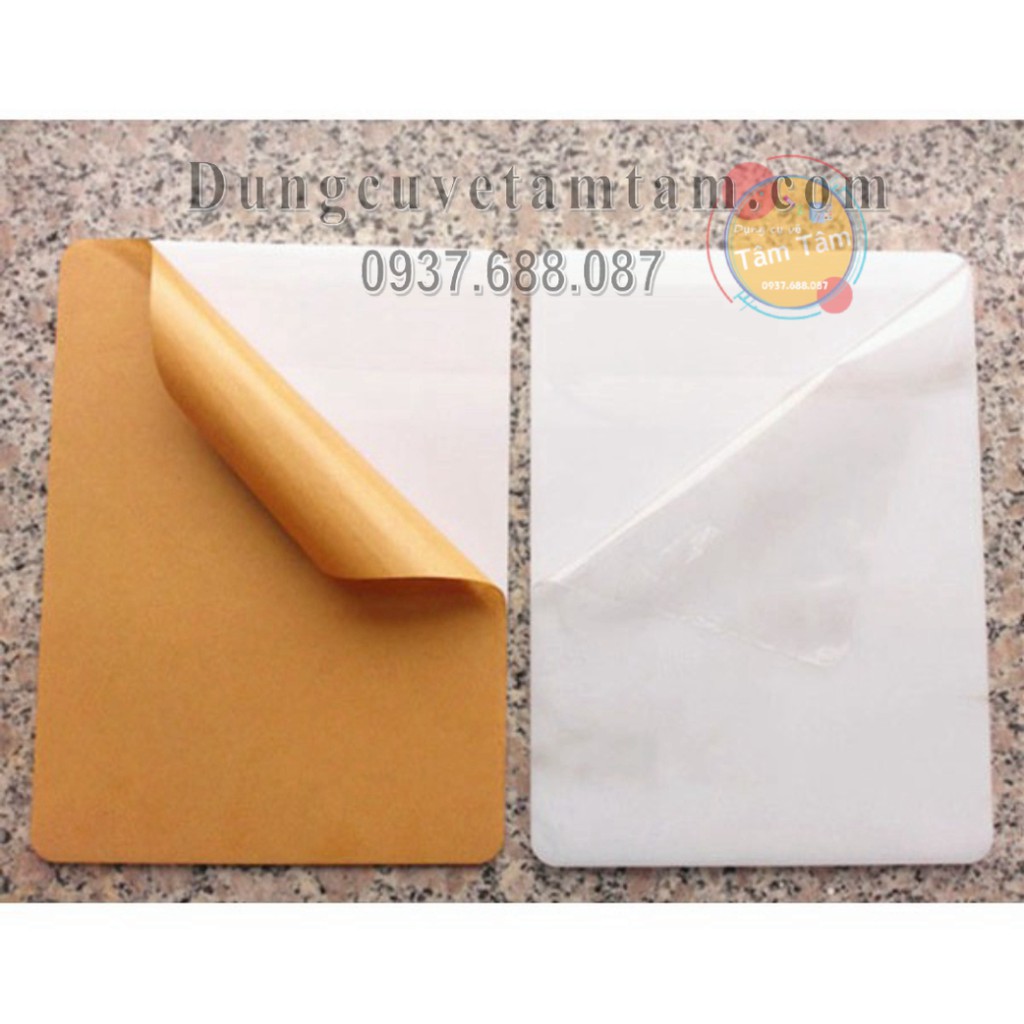 -Mica màu trắng sữa, Mica đục 1.3mm khổ 20x30cm , 30x40cm  -
