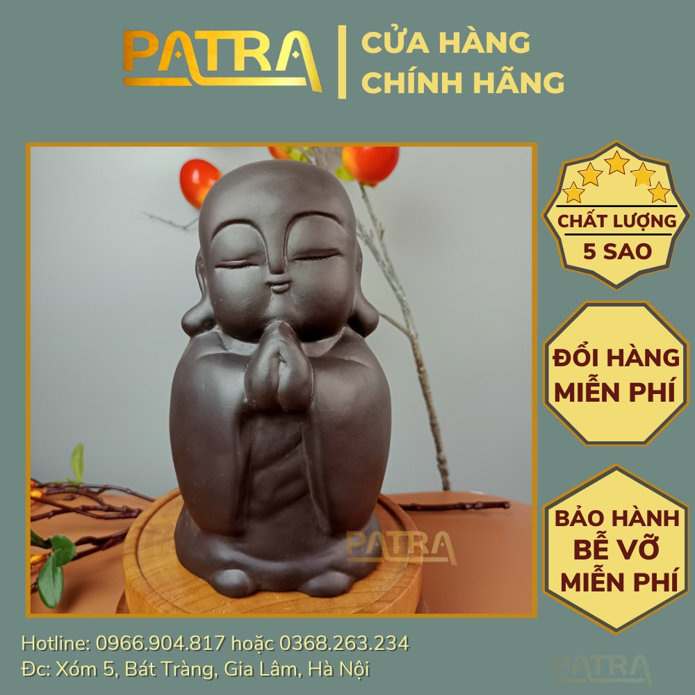 Tượng Phật an nhiên, tượng chú tiểu bằng gốm Bát Tràng đẹp