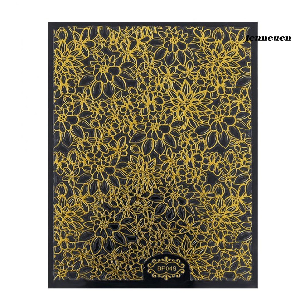 [Hàng mới về] Tờ dán móng hình bông hoa nổi 3D trang trí thời trang