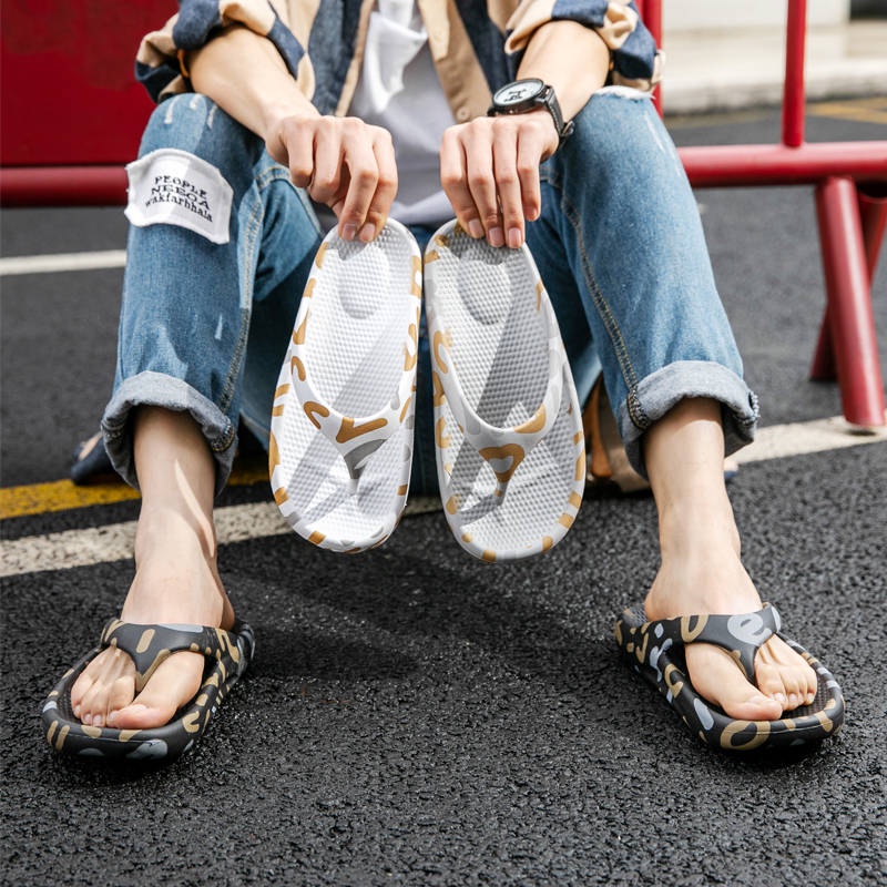 Dép xỏ ngón đế dày phong cách Hàn Quốc tùy chọn màu sắc dành cho nam