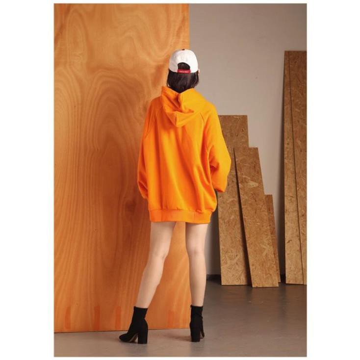Áo Hoodie Trơn Màu Cam - Hoodie Orange Basic