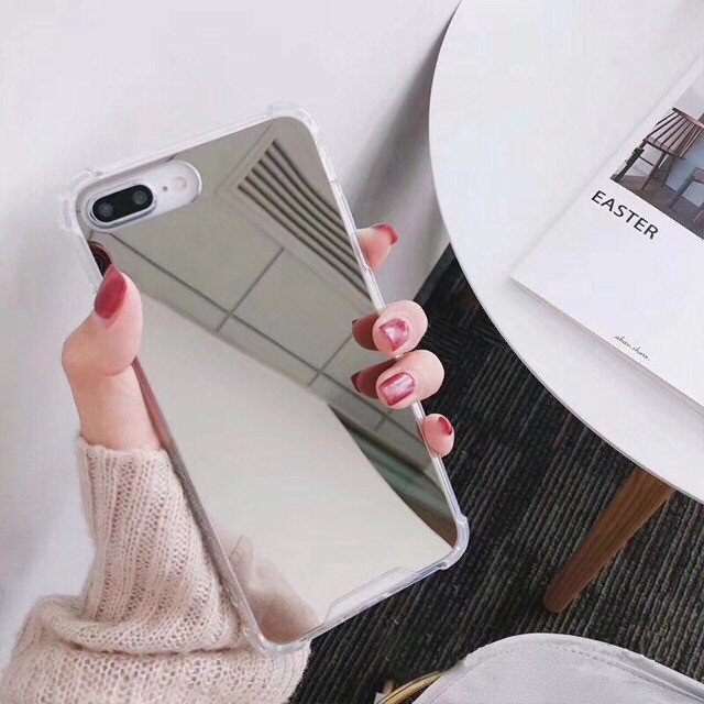 Ốp lưng Mirror Casing iPhone 8 Plus X XR Xs Max 10 6 6s 7 plus Shockproof Soft TPU Phone Protect Case Cover