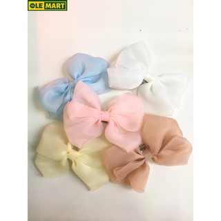 Kẹp tóc phối nơ bản to Hàn Quốc